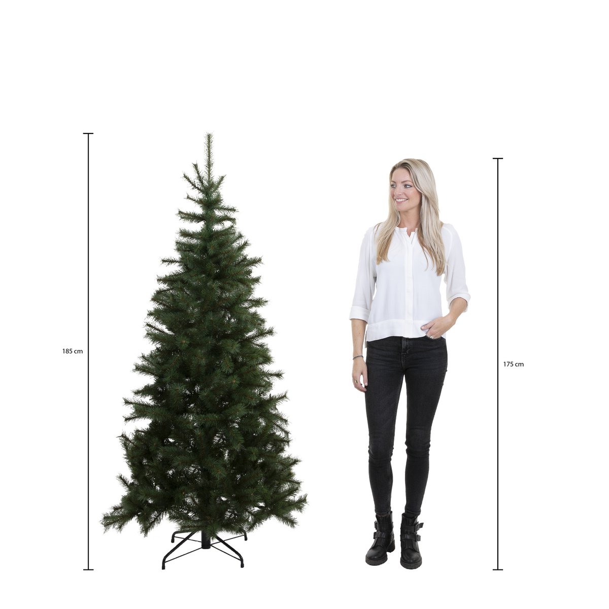 Forest Frosted Artificial Christmas Tree - H185 x Ø130 cm - Green